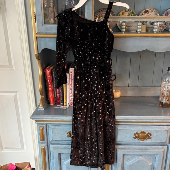 Justice Other - Justice Black Starry One Shoulder Dress